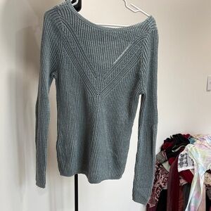 Maurices Off-the-Shoulder Knit Sweater in Gray